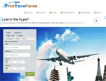 Tablet Screenshot of hottravelfares.com